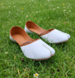 white leather khussa