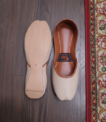 Beige Leather Khussa