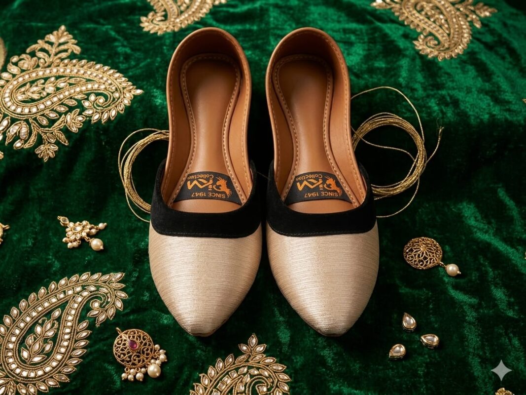 Luxury Silk Finish Khussa (Off-White) – Soft Sole Handmade Shoes