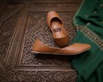 Brown Leather Khussa - Soft Padded & Non-Slip Sole - Image 4