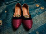 Women’s Premium Silk Khussa – Elegant Maroon Traditional Flats