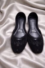 Handmade black Embroidery Khussa