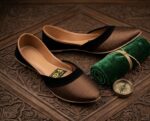 Premium Brown Silk Khussa for Women – Soft Inner, Handmade Traditional Flat - Image 4