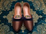 Premium Brown Silk Khussa for Women – Soft Inner, Handmade Traditional Flat - Image 3