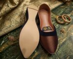 Premium Brown Silk Khussa for Women – Soft Inner, Handmade Traditional Flat - Image 2