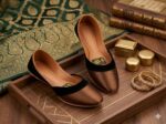 Premium Brown Silk Khussa for Women – Soft Inner, Handmade Traditional Flats