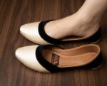 Luxury Silk Finish Khussa (Off-White) – Soft Sole Handmade Shoes - Image 2