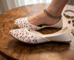 Traditional White Embroidered Bridal Khussa – Stylish Ethnic Party Wear