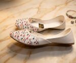 Traditional White Embroidered Bridal Khussa – Stylish Ethnic Party Wear - Image 4